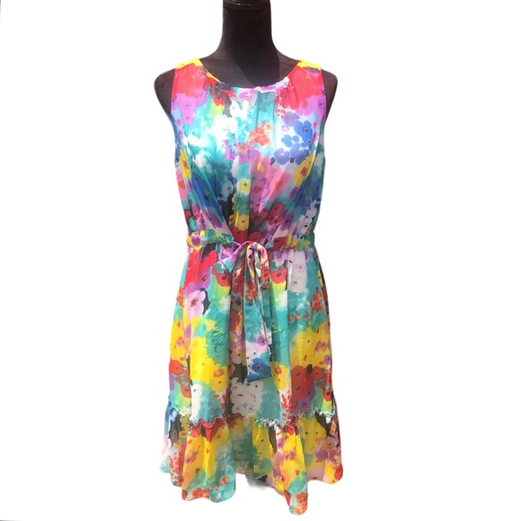 new directions Dresses & Skirts - New Directions Bright Watercolor Dress size 10